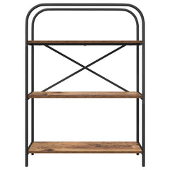 vidaXL Bookshelf 3-Tier 80 x 30 x 109 cm Engineered wood Old Wood 5