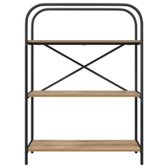 vidaXL Bookshelf 3-Tier 80 x 30 x 109 cm Engineered wood Artisan Oak 5