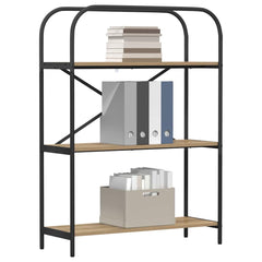 vidaXL Bookshelf 3-Tier 80 x 30 x 109 cm Engineered wood Artisan Oak 3