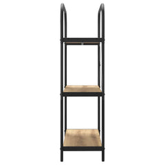 vidaXL Bookshelf 3-Tier 80 x 30 x 109 cm Engineered wood Artisan Oak 6
