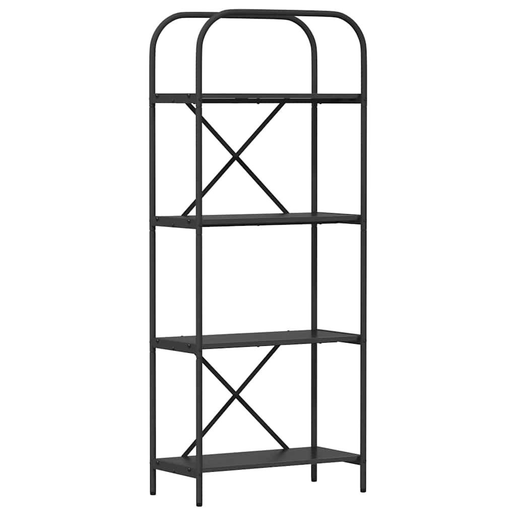vidaXL Bookshelf 4-Tier 60 x 30 x 146 cm Engineered wood Black Oak 2
