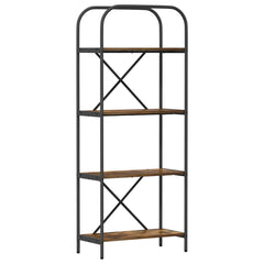 vidaXL Bookshelf 4-Tier 60 x 30 x 146 cm Engineered wood Smoked Oak 2