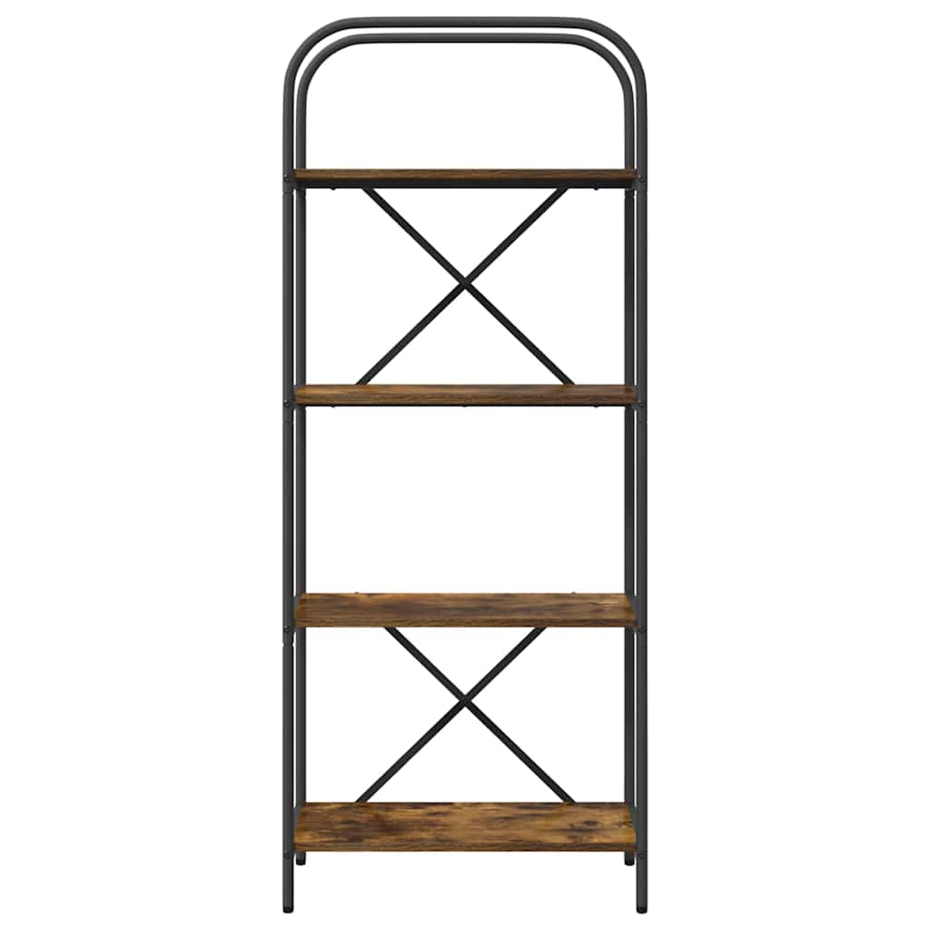vidaXL Bookshelf 4-Tier 60 x 30 x 146 cm Engineered wood Smoked Oak 5