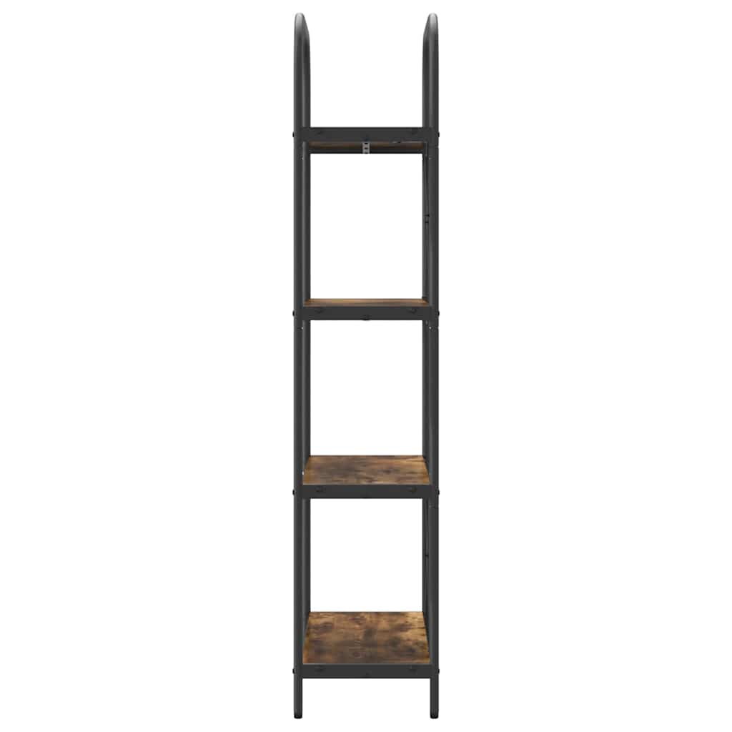 vidaXL Bookshelf 4-Tier 60 x 30 x 146 cm Engineered wood Smoked Oak 6