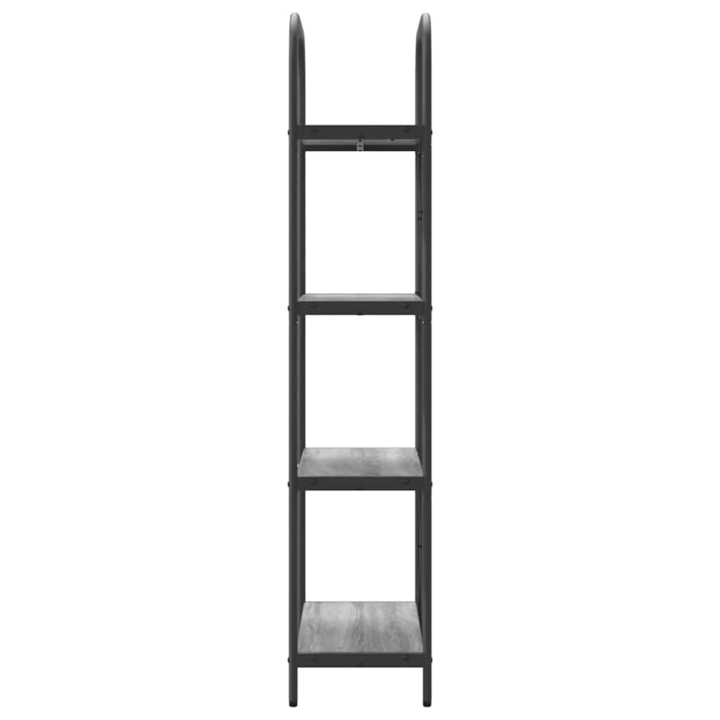 vidaXL Bookshelf 4-Tier 60 x 30 x 146 cm Engineered wood Grey Sonoma 6
