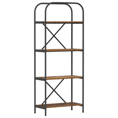 vidaXL Bookshelf 4-Tier 60 x 30 x 146 cm Engineered wood Old Wood 2