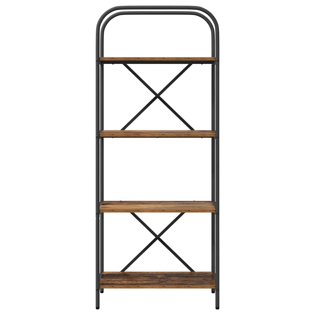 vidaXL Bookshelf 4-Tier 60 x 30 x 146 cm Engineered wood Old Wood 5
