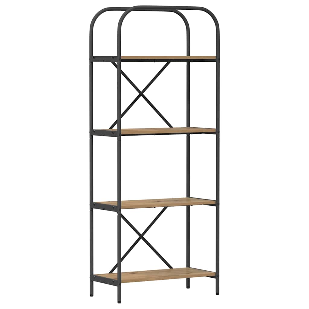 vidaXL Bookshelf 4-Tier 60 x 30 x 146 cm Engineered wood Artisan Oak 2