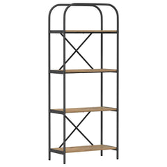 vidaXL Bookshelf 4-Tier 60 x 30 x 146 cm Engineered wood Artisan Oak 2