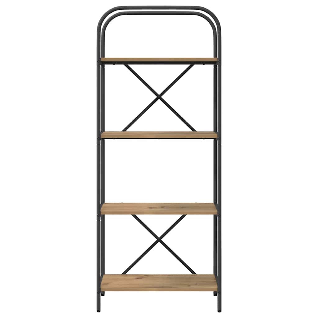 vidaXL Bookshelf 4-Tier 60 x 30 x 146 cm Engineered wood Artisan Oak 5