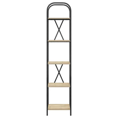 vidaXL Bookshelf 5-Tier 40 x 30 x 183 cm Engineered wood Sonoma Oak 5