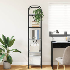 vidaXL Bookshelf 5-Tier 40 x 30 x 183 cm Engineered wood Grey Sonoma 4