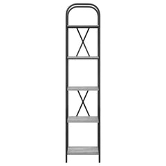vidaXL Bookshelf 5-Tier 40 x 30 x 183 cm Engineered wood Grey Sonoma 5