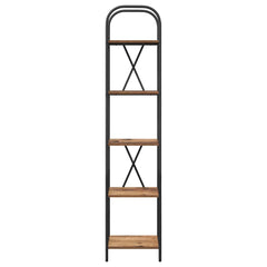 vidaXL Bookshelf 5-Tier 40 x 30 x 183 cm Engineered wood Old Wood 5