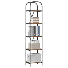 vidaXL Bookshelf 5-Tier 40 x 30 x 183 cm Engineered wood Old Wood 3