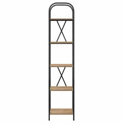 vidaXL Bookshelf 5-Tier 40 x 30 x 183 cm Engineered wood Artisan Oak 5