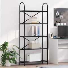 vidaXL Bookshelf 5-Tier Engineered wood Width 80 cm