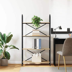 vidaXL Bookshelf 4-Tier 80 x 30 x 146 cm Engineered wood Sonoma Oak 4