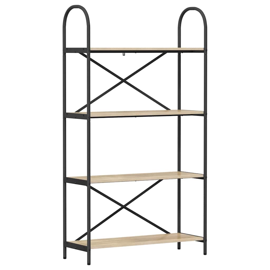 vidaXL Bookshelf 4-Tier 80 x 30 x 146 cm Engineered wood Sonoma Oak 2