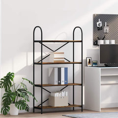 vidaXL Bookshelf 4-Tier 80 x 30 x 146 cm Engineered wood Smoked Oak 1
