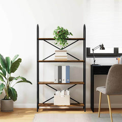 vidaXL Bookshelf 4-Tier 80 x 30 x 146 cm Engineered wood Smoked Oak 4