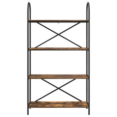 vidaXL Bookshelf 4-Tier 80 x 30 x 146 cm Engineered wood Smoked Oak 5