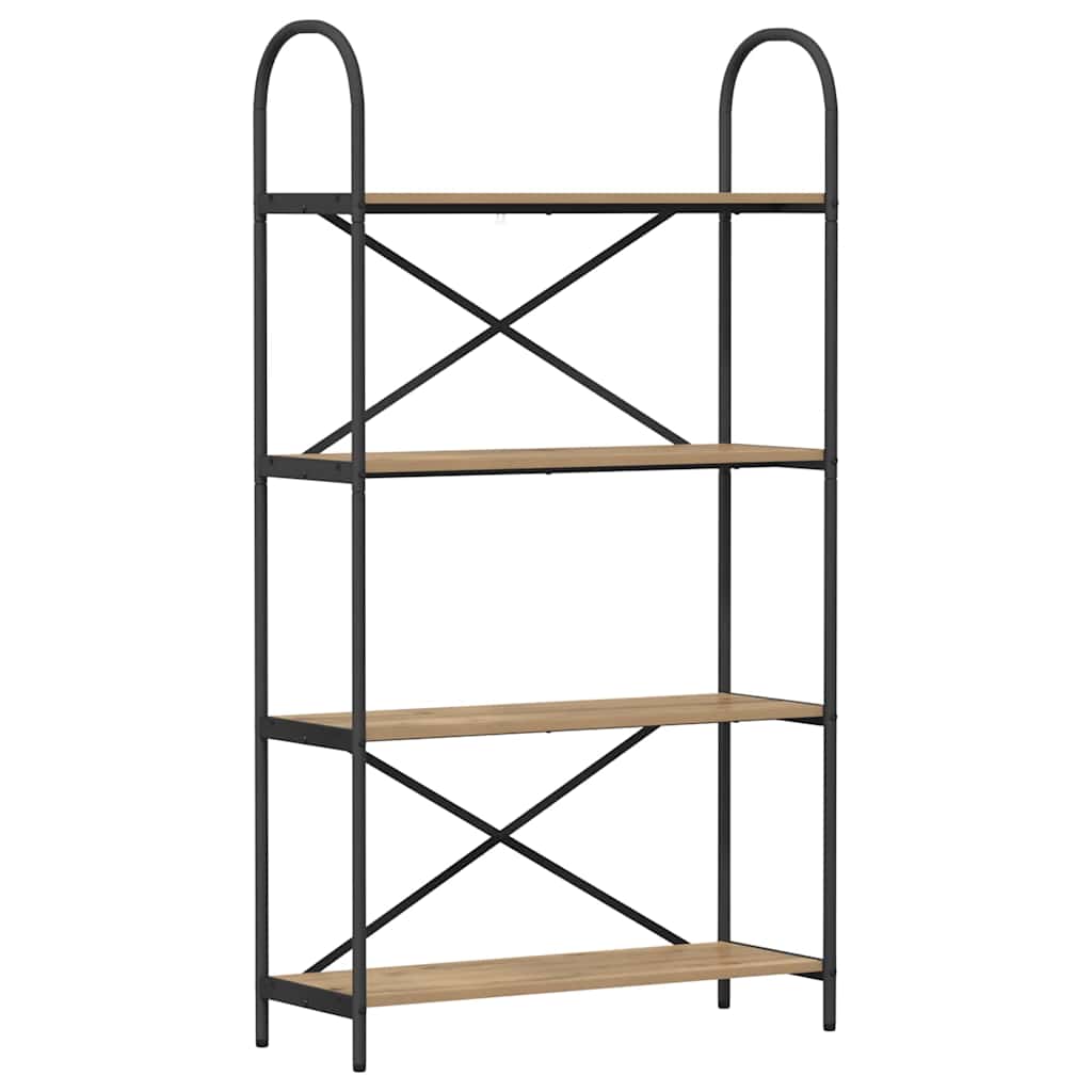 vidaXL Bookshelf 4-Tier 80 x 30 x 146 cm Engineered wood Artisan Oak 2