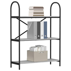 vidaXL Bookshelf 3-Tier 80 x 30 x 109 cm Engineered wood Grey Sonoma 3