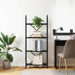 vidaXL Bookshelf 4-Tier 60 x 30 x 146 cm Engineered wood Black Oak 4