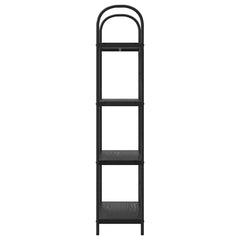 vidaXL Bookshelf 4-Tier 60 x 30 x 146 cm Engineered wood Black Oak 6