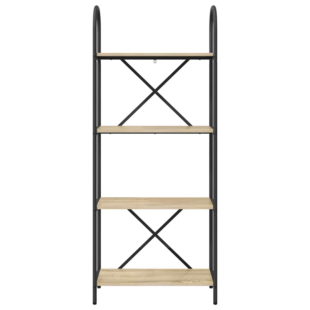 vidaXL Bookshelf 4-Tier 60 x 30 x 146 cm Engineered wood Sonoma Oak 5