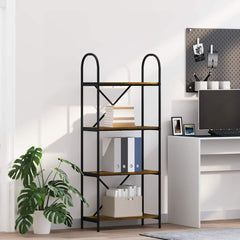 vidaXL Bookshelf 4-Tier 60 x 30 x 146 cm Engineered wood Smoked Oak 1