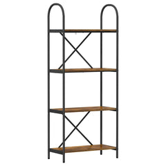 vidaXL Bookshelf 4-Tier 60 x 30 x 146 cm Engineered wood Smoked Oak 2