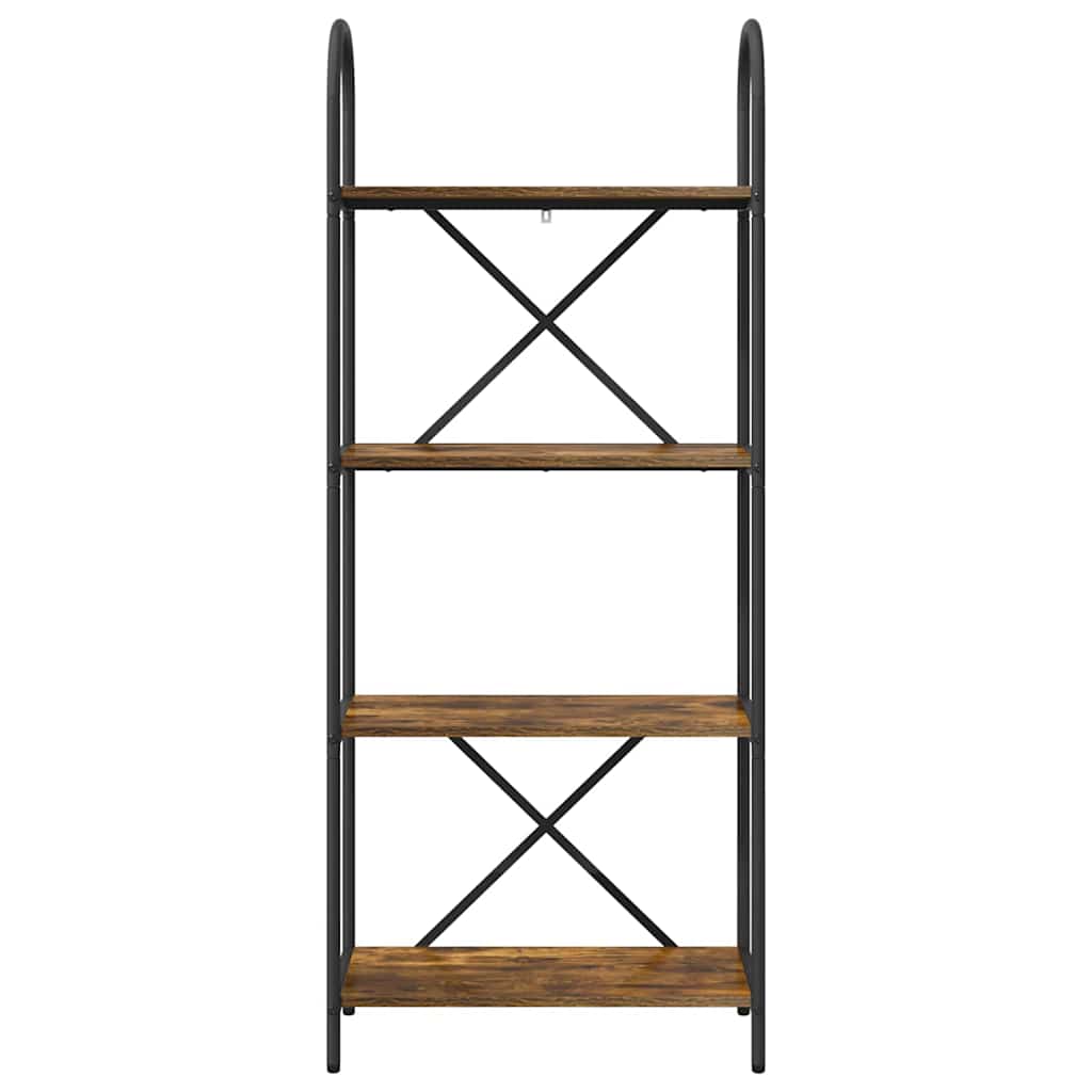 vidaXL Bookshelf 4-Tier 60 x 30 x 146 cm Engineered wood Smoked Oak 5