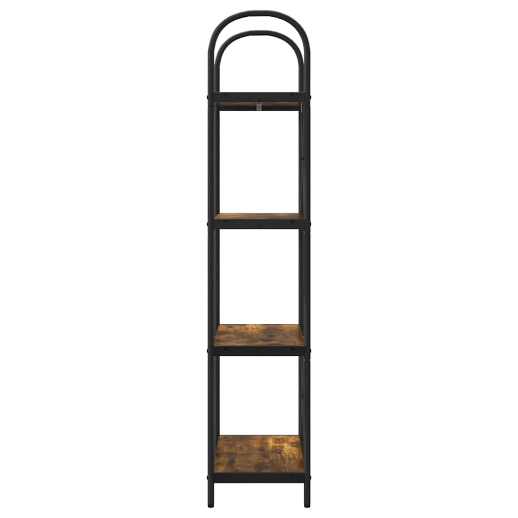 vidaXL Bookshelf 4-Tier 60 x 30 x 146 cm Engineered wood Smoked Oak 6
