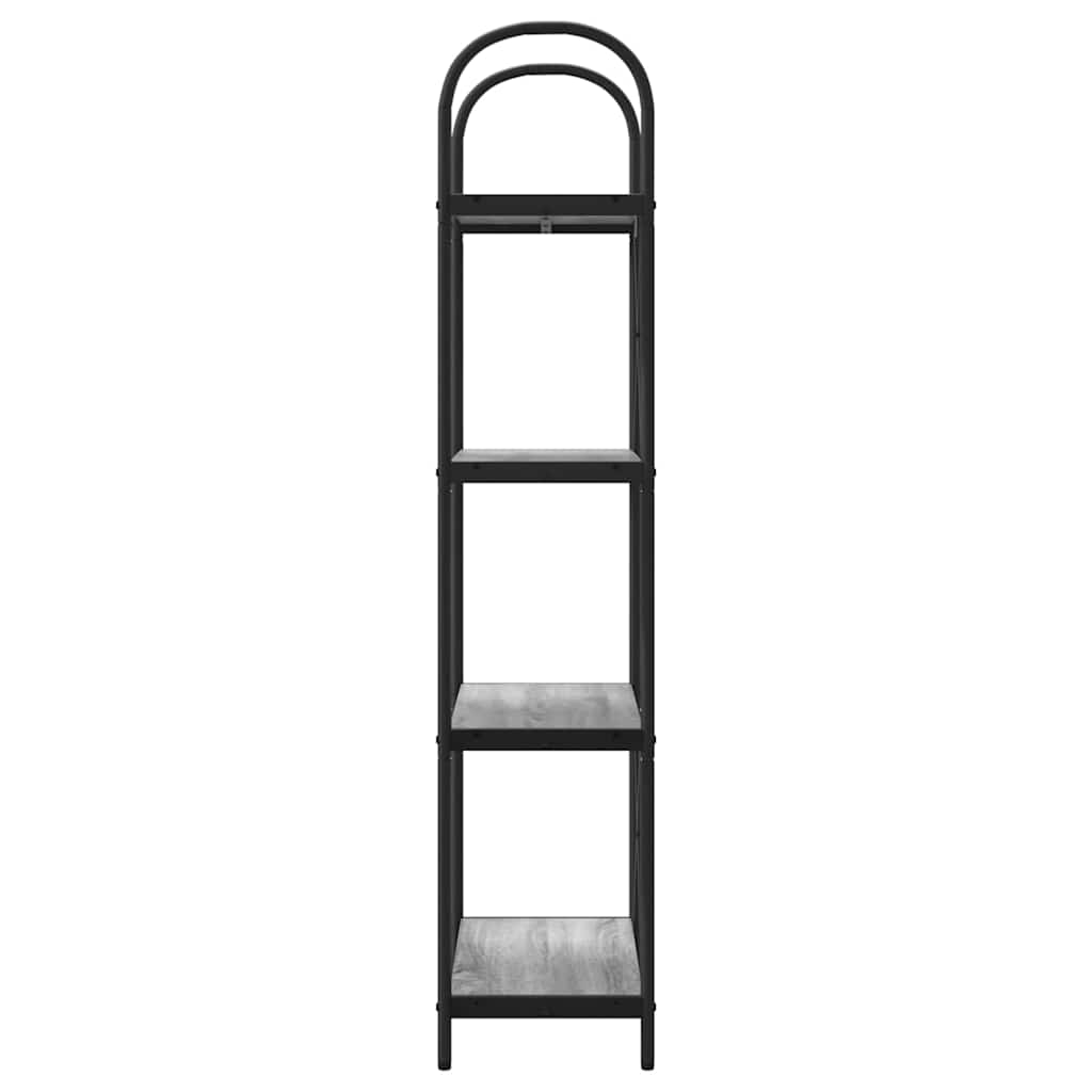 vidaXL Bookshelf 4-Tier 60 x 30 x 146 cm Engineered wood Grey Sonoma 6