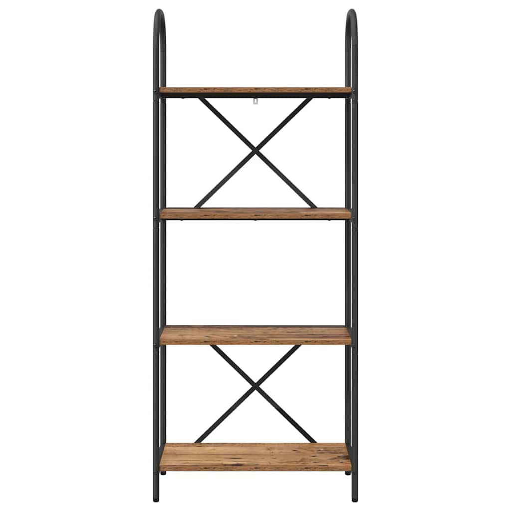 vidaXL Bookshelf 4-Tier 60 x 30 x 146 cm Engineered wood Old Wood 5
