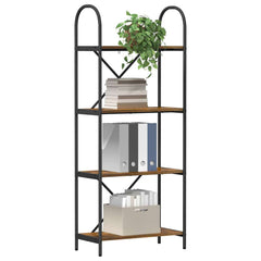 vidaXL Bookshelf 4-Tier 60 x 30 x 146 cm Engineered wood Old Wood 3