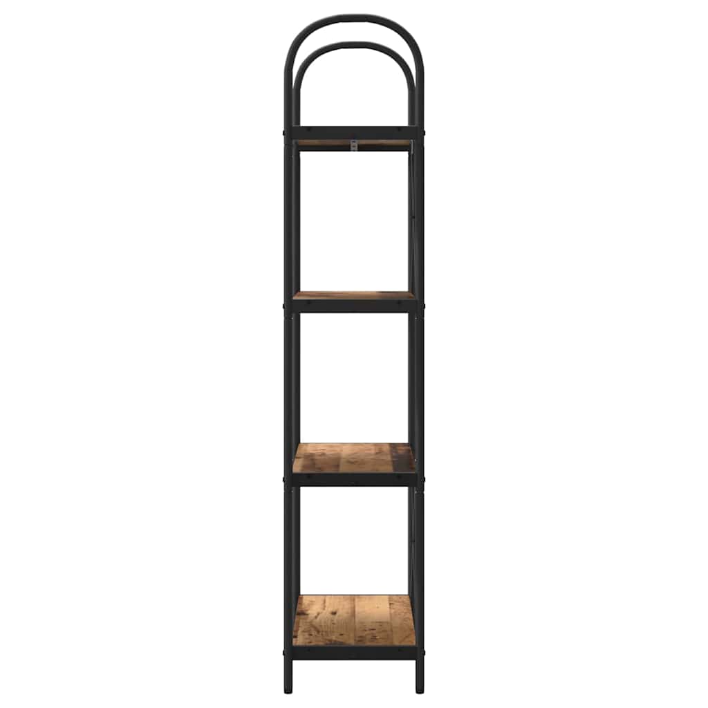 vidaXL Bookshelf 4-Tier 60 x 30 x 146 cm Engineered wood Old Wood 6