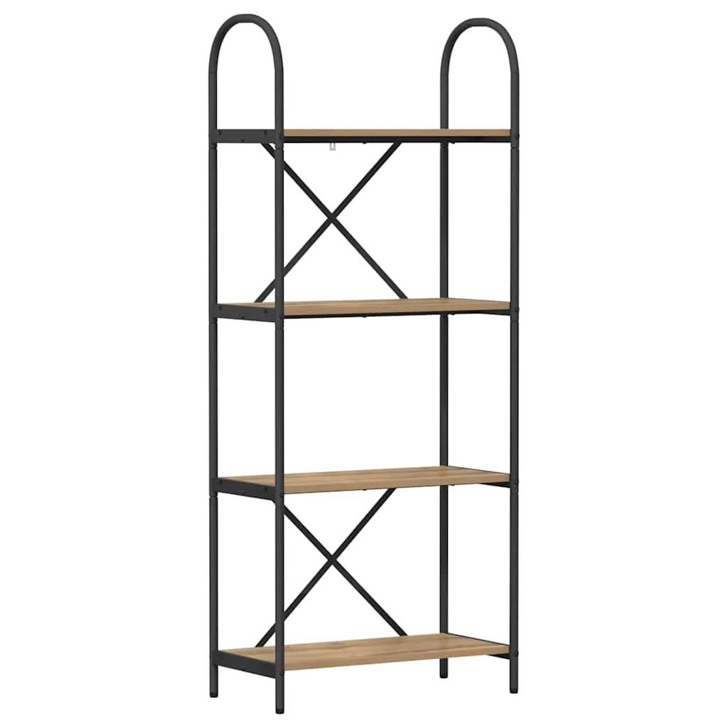 vidaXL Bookshelf 4-Tier 60 x 30 x 146 cm Engineered wood Artisan Oak 2