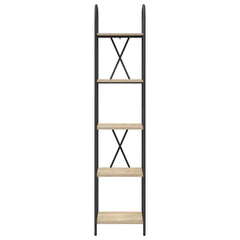 vidaXL Bookshelf 5-Tier 40 x 30 x 183 cm Engineered wood Sonoma Oak 5