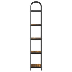 vidaXL Bookshelf 5-Tier 40 x 30 x 183 cm Engineered wood Smoked Oak 6