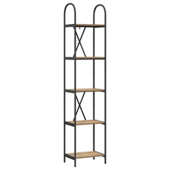 vidaXL Bookshelf 5-Tier 40 x 30 x 183 cm Engineered wood Artisan Oak 2