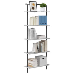 vidaXL Bookshelf 5-Tier 60 x 24 x 168 cm Engineered wood Grey Sonoma 3