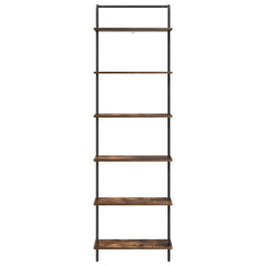 vidaXL Bookshelf 6-Tier 60 x 24 x 203 cm Engineered wood Smoked Oak 5