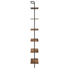vidaXL Bookshelf 6-Tier 60 x 24 x 203 cm Engineered wood Smoked Oak 6