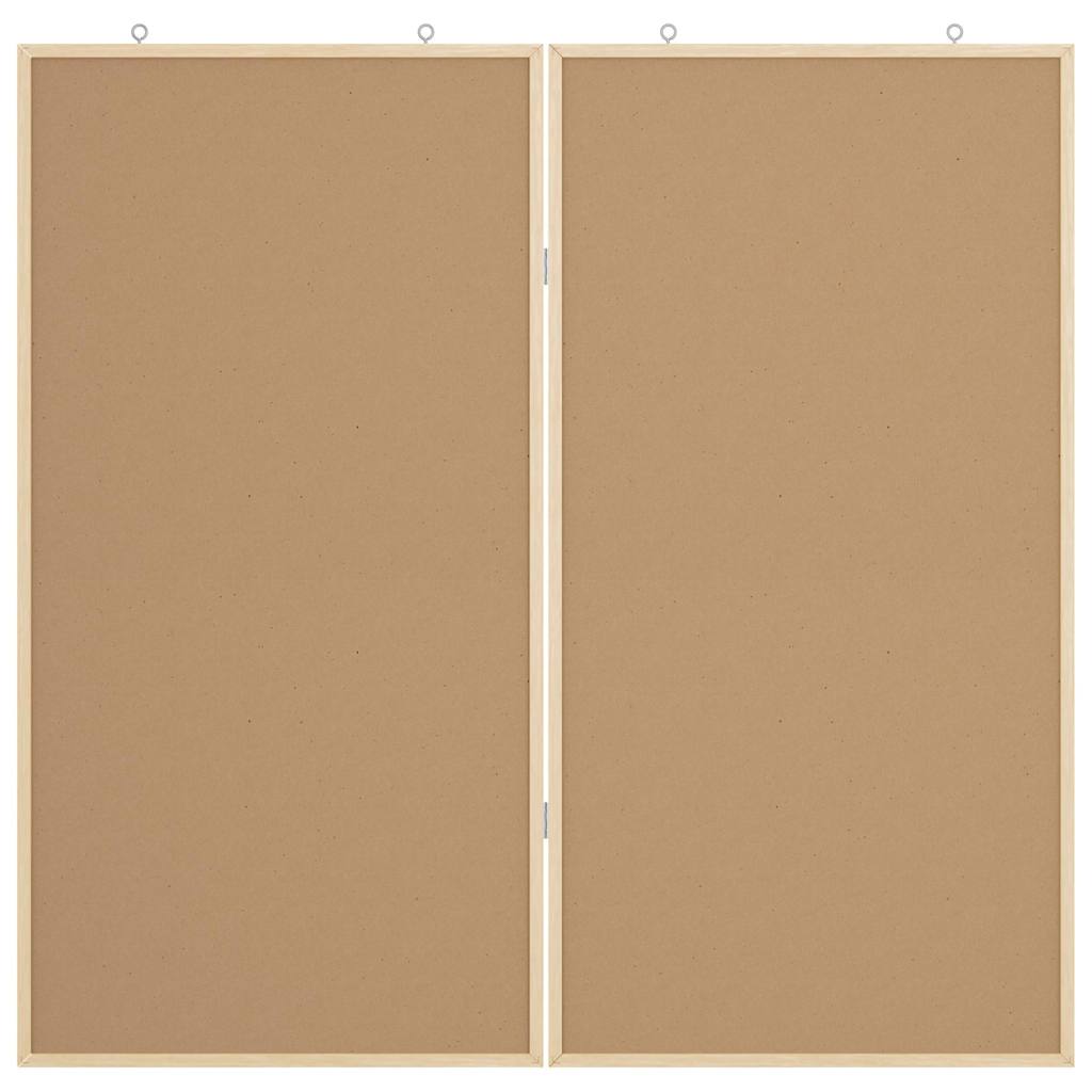 vidaXL Bulletin Board 100 x 100 x 1.4 cm Solid pine wood White 6