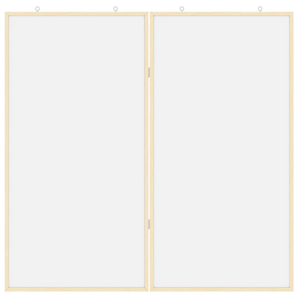 vidaXL Bulletin Board 100 x 100 x 1.4 cm Solid pine wood White 4