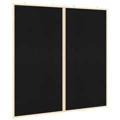 vidaXL Bulletin Board Folding Black 100 x 100 x 1.4 cm Solid pine wood 2