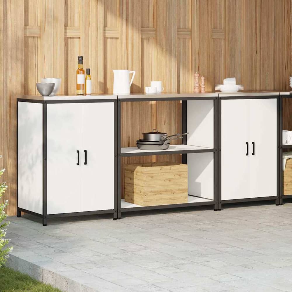 Kitchen Storage Set HATTEM 3 pcs White 210 x 50 x 92 cm
